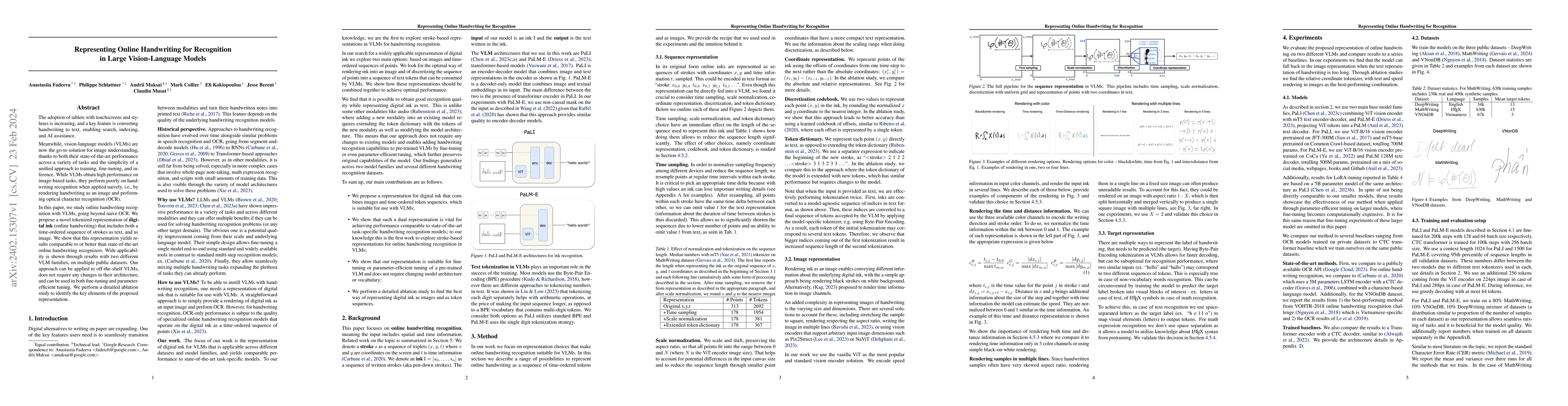 Thumbnail for Representing Online Handwriting for Recognition in Large Vision-Language
  Models