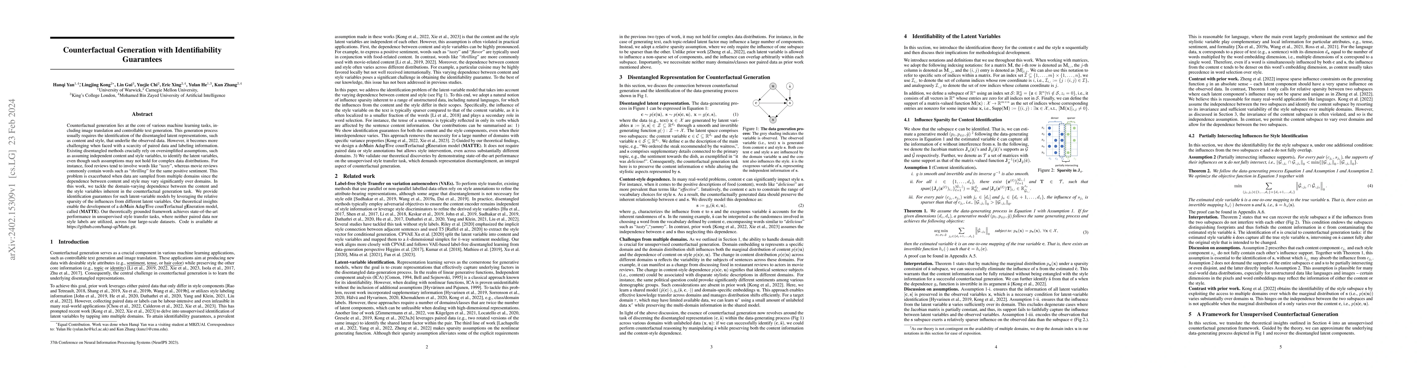 Thumbnail for Counterfactual Generation with Identifiability Guarantees