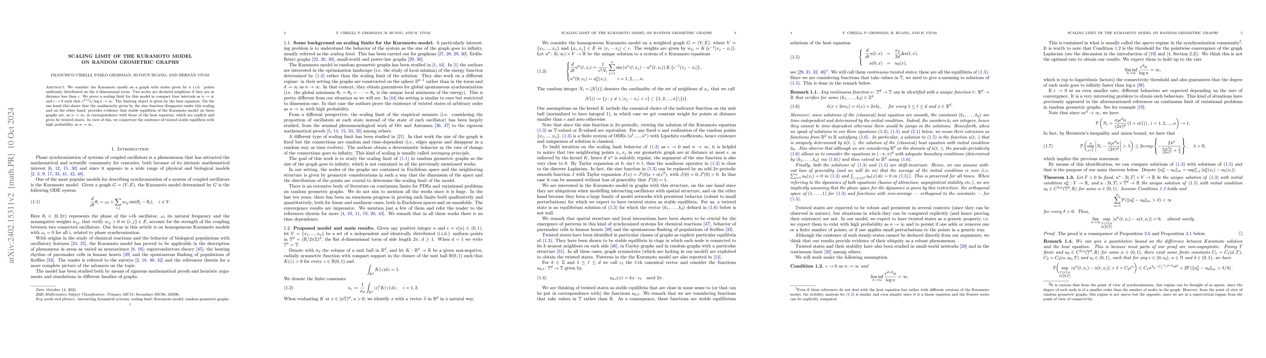 Thumbnail for Scaling Limit of Kuramoto Model on Random Geometric Graphs