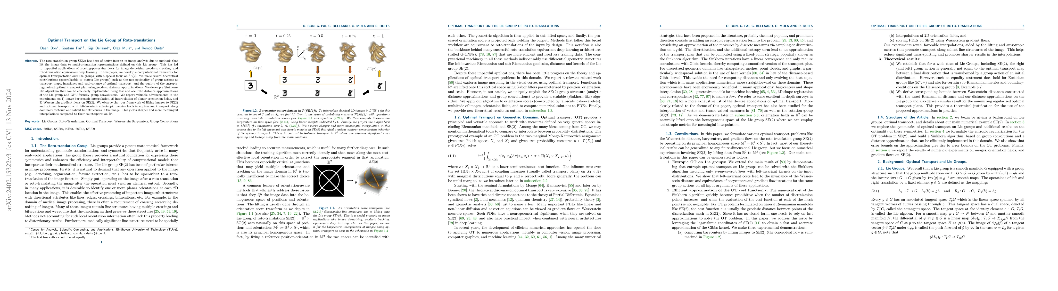 Thumbnail for Optimal Transport on the Lie Group of Roto-translations