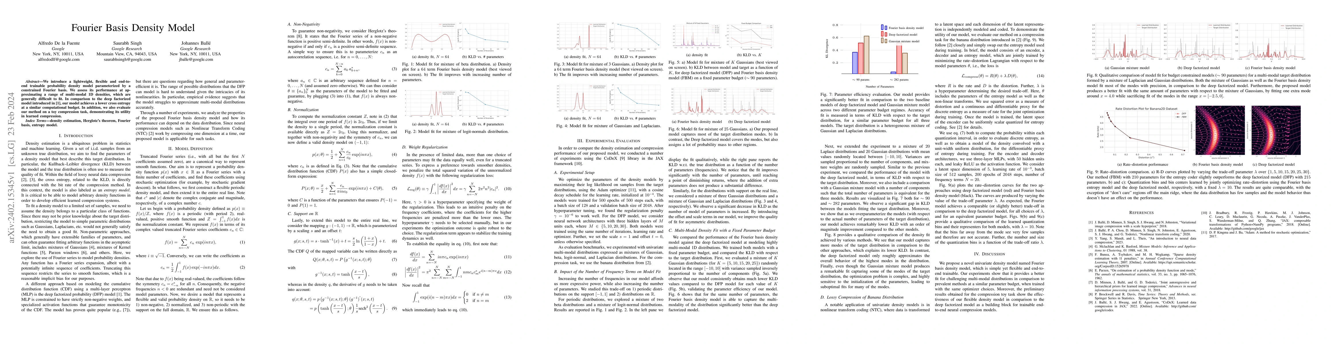 Thumbnail for Fourier Basis Density Model