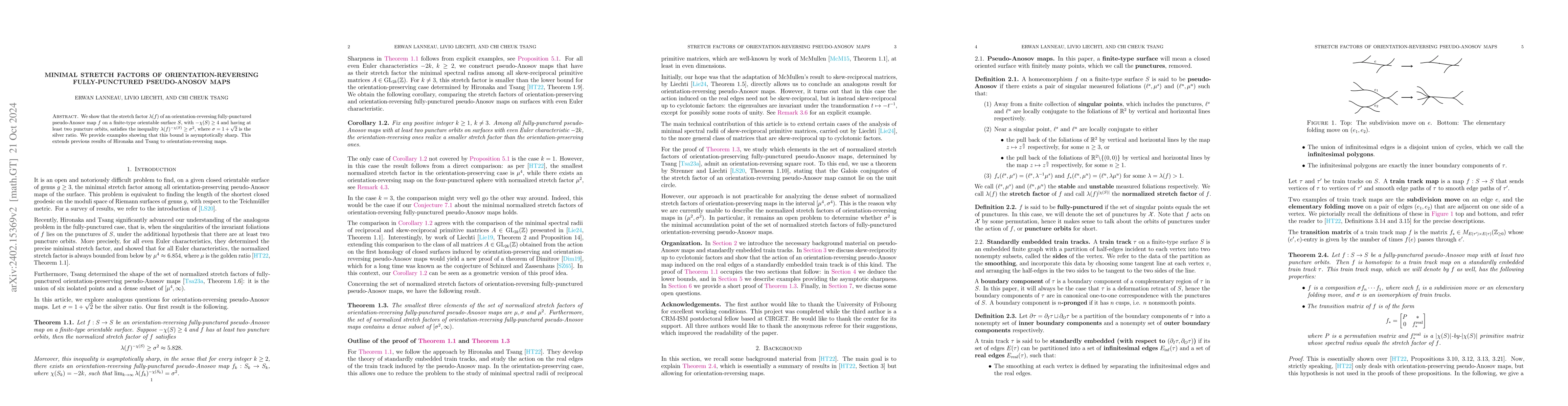 Thumbnail for Minimal stretch factors of orientation-reversing fully-punctured
  pseudo-Anosov maps