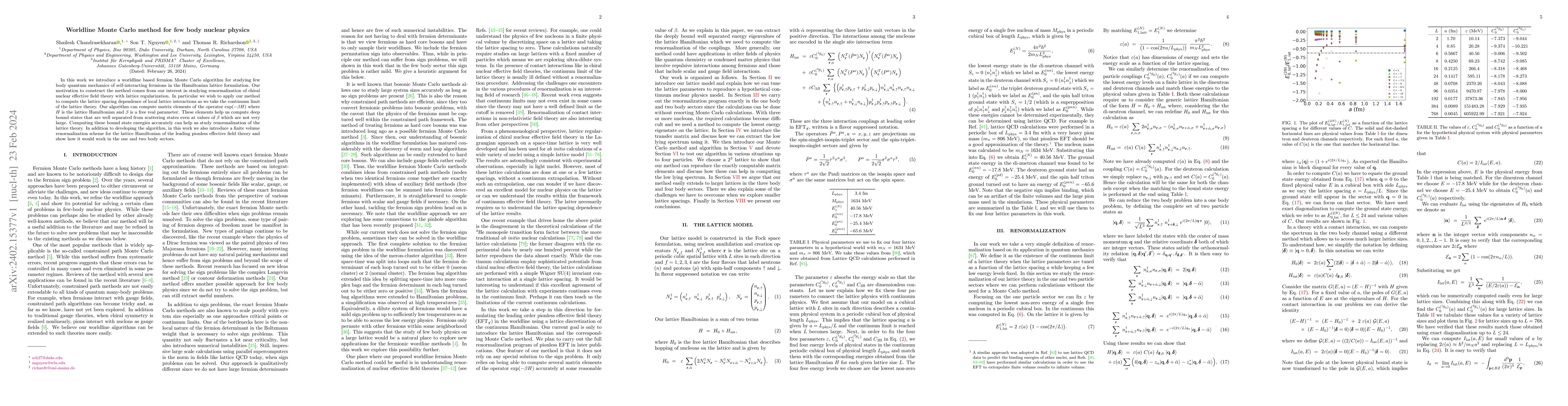 Thumbnail for Worldline Monte Carlo method for few body nuclear physics