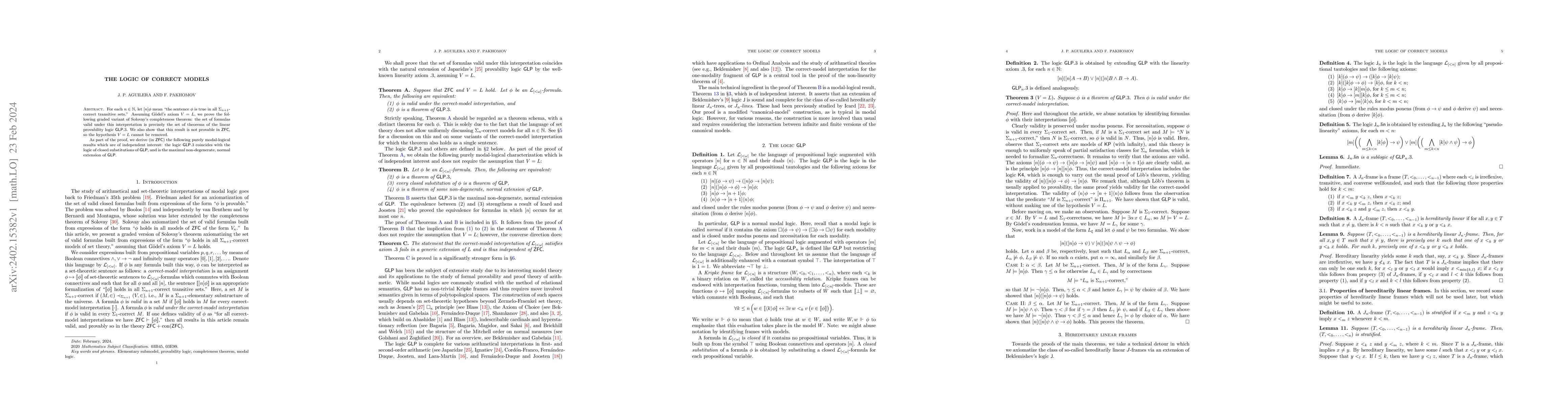 Thumbnail for The Logic of Correct Models