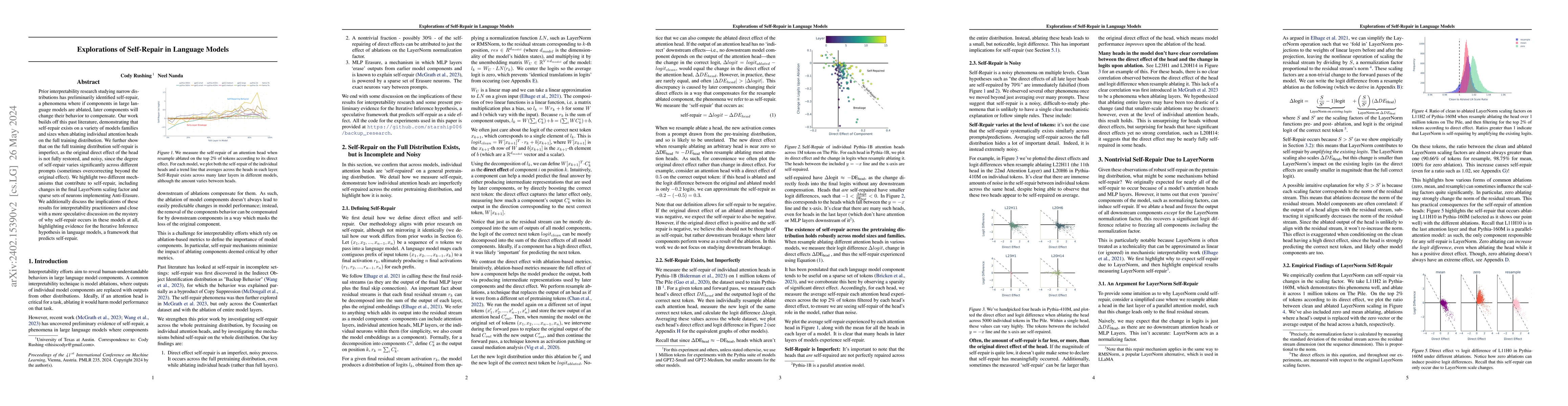Thumbnail for Explorations of Self-Repair in Language Models