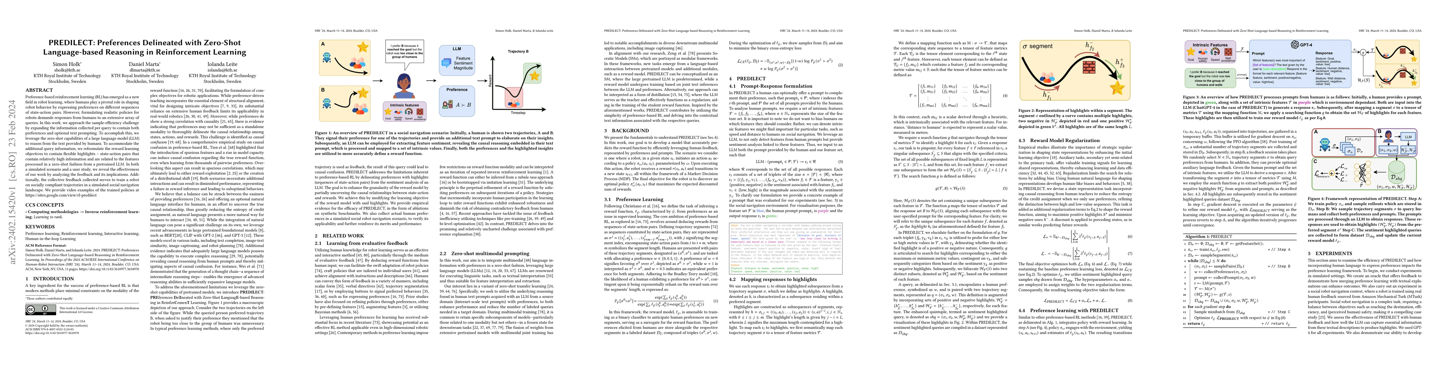 Thumbnail for PREDILECT: Preferences Delineated with Zero-Shot Language-based
  Reasoning in Reinforcement Learning