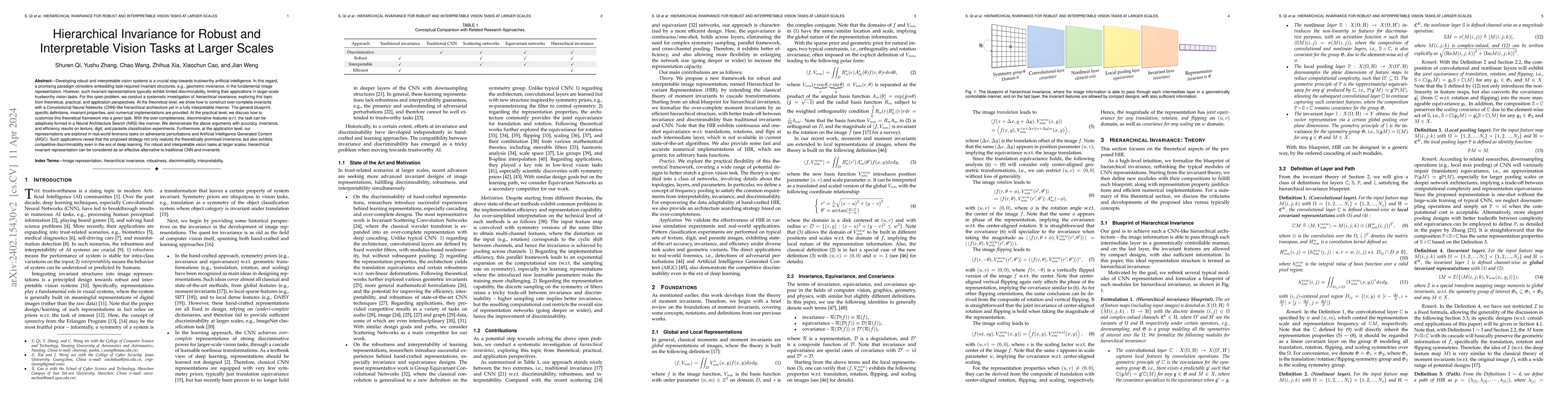 Thumbnail for Hierarchical Invariance for Robust and Interpretable Vision Tasks at
  Larger Scales