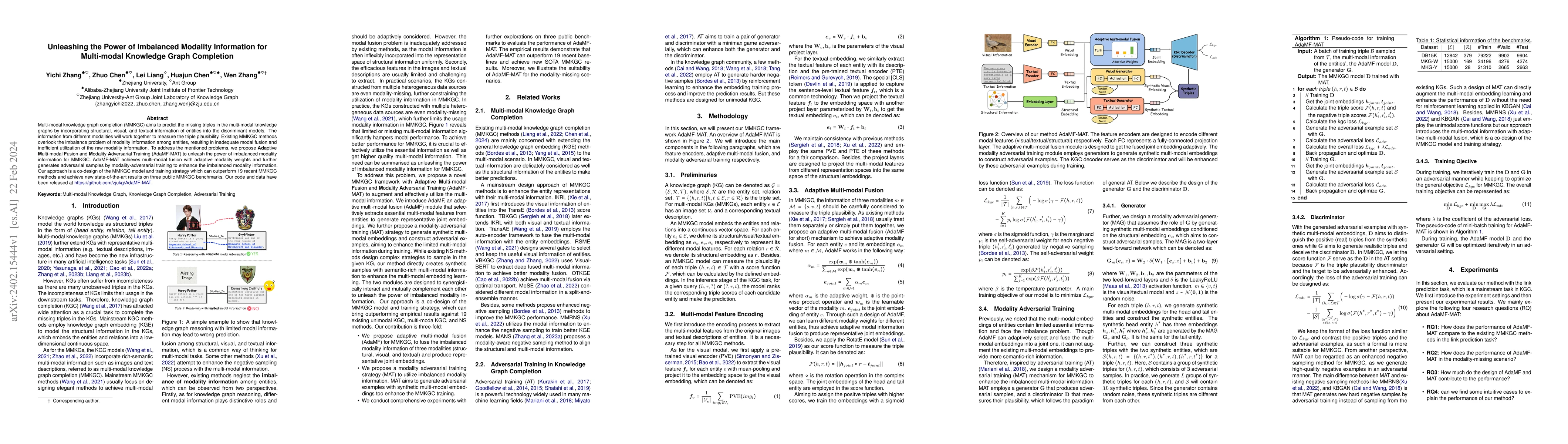 Thumbnail for Unleashing the Power of Imbalanced Modality Information for Multi-modal
  Knowledge Graph Completion