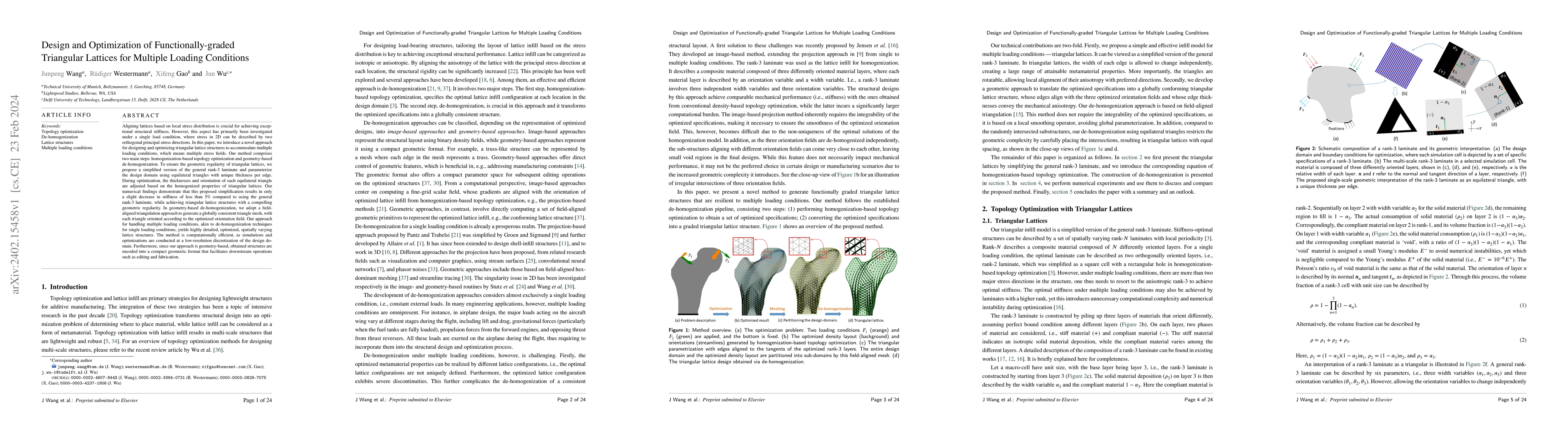 Thumbnail for Design and Optimization of Functionally-graded Triangular Lattices for
  Multiple Loading Conditions