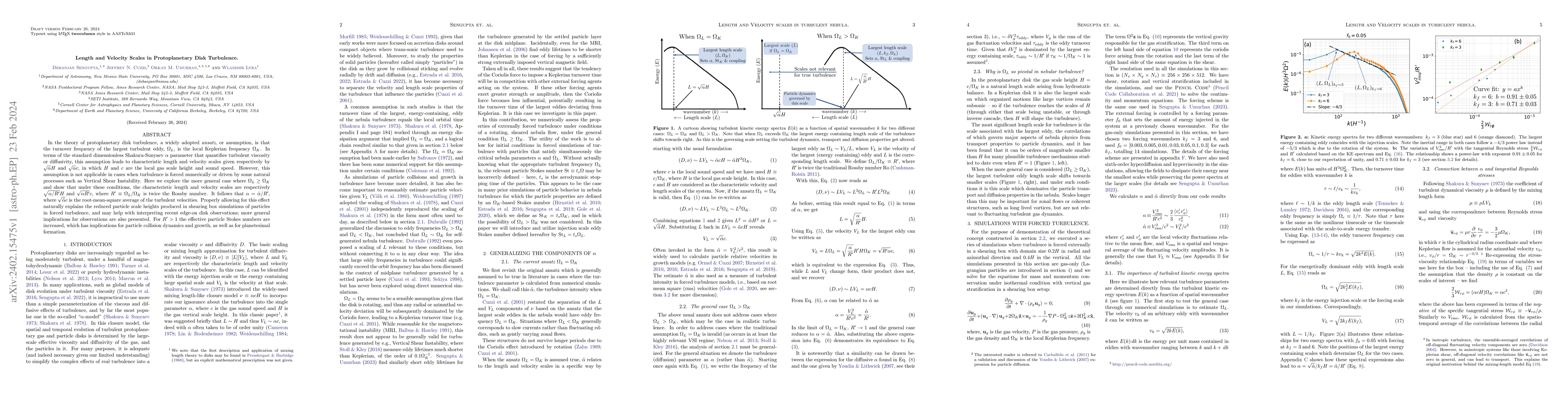 Thumbnail for Length and Velocity Scales in Protoplanetary Disk Turbulence