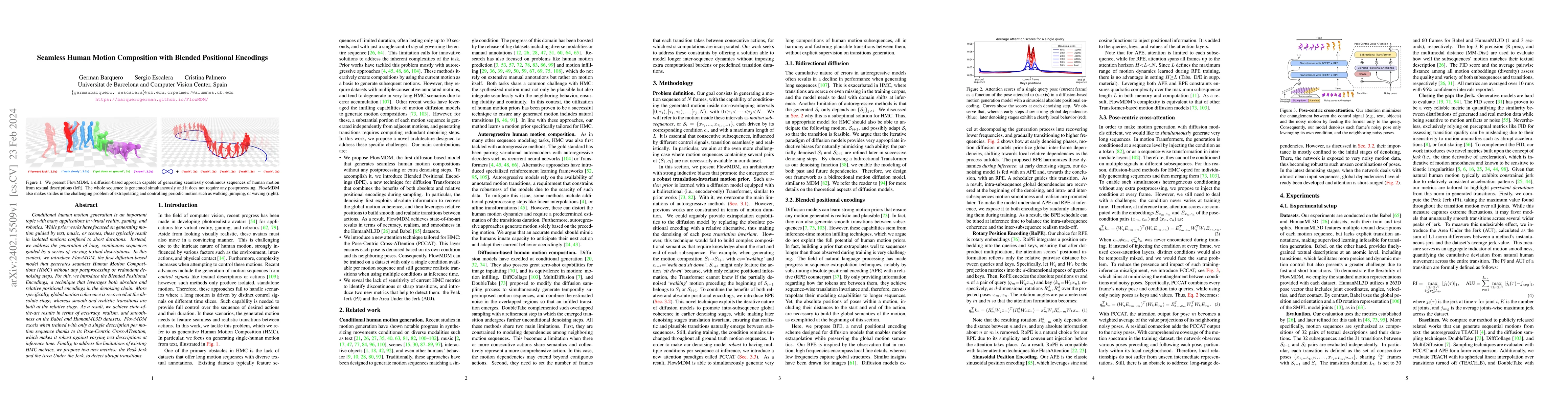 Thumbnail for Seamless Human Motion Composition with Blended Positional Encodings