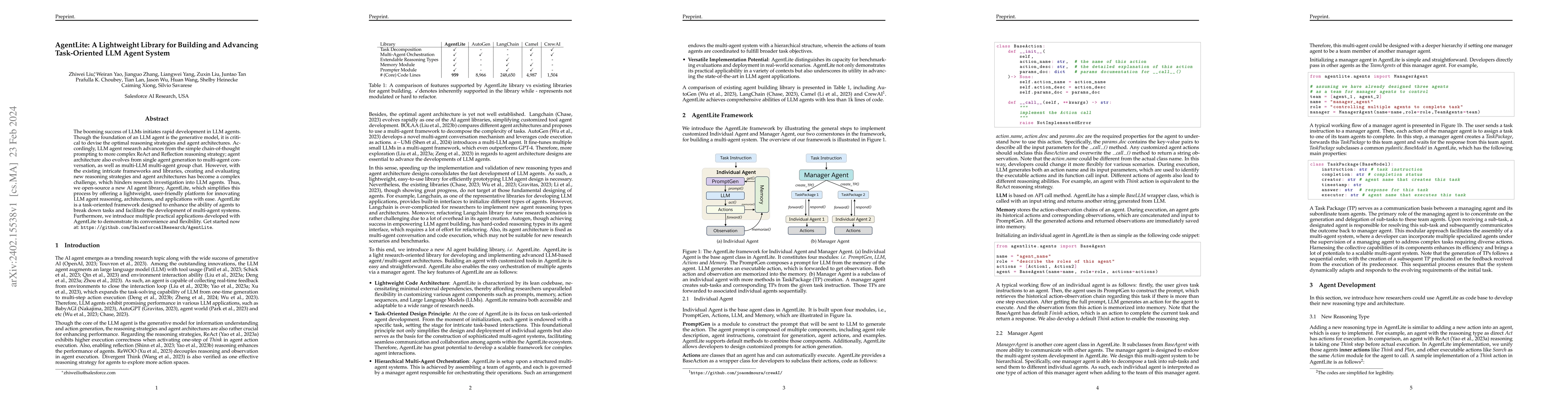 Thumbnail for AgentLite: A Lightweight Library for Building and Advancing
  Task-Oriented LLM Agent System