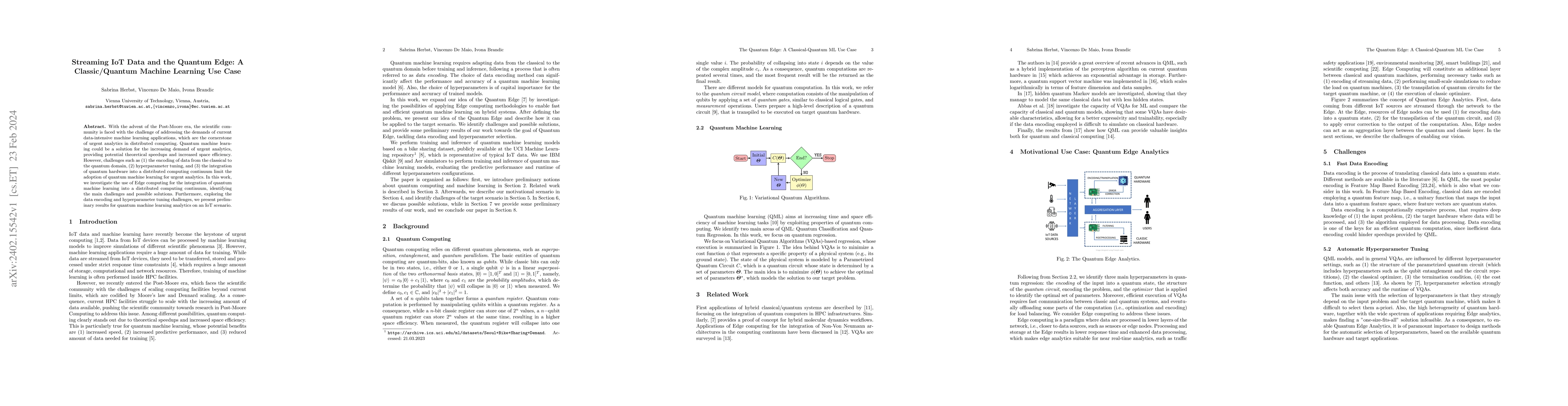 Thumbnail for Streaming IoT Data and the Quantum Edge: A Classic/Quantum Machine
  Learning Use Case