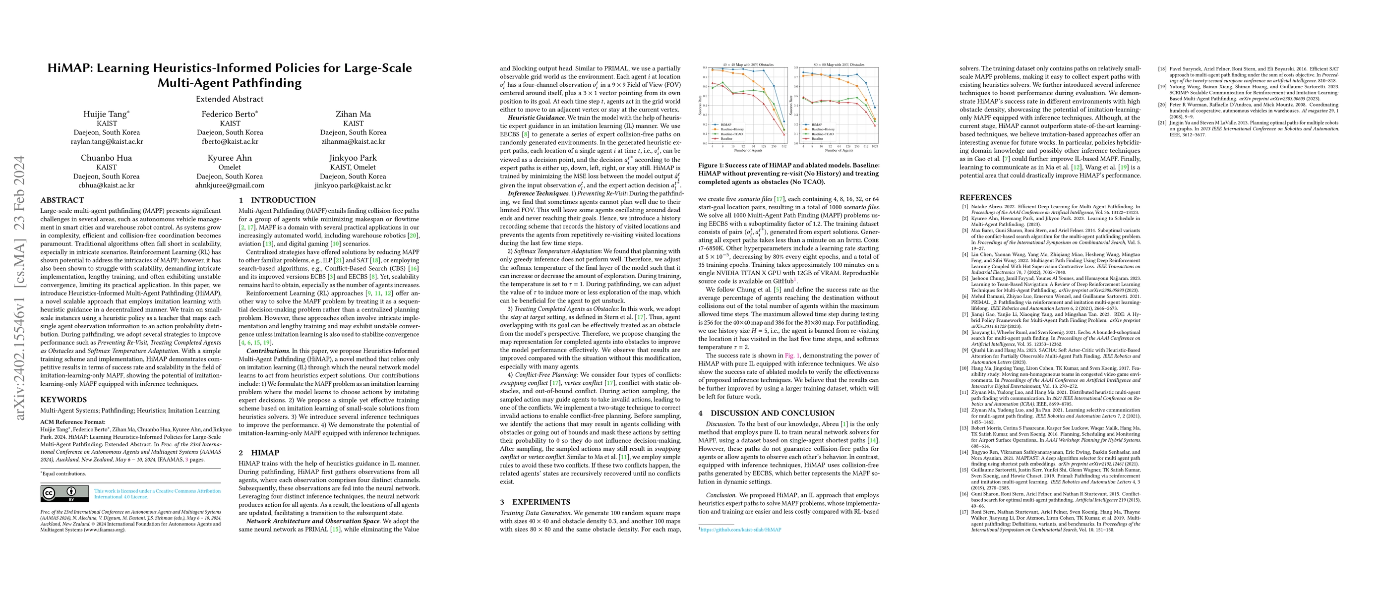 Thumbnail for HiMAP: Learning Heuristics-Informed Policies for Large-Scale Multi-Agent
  Pathfinding