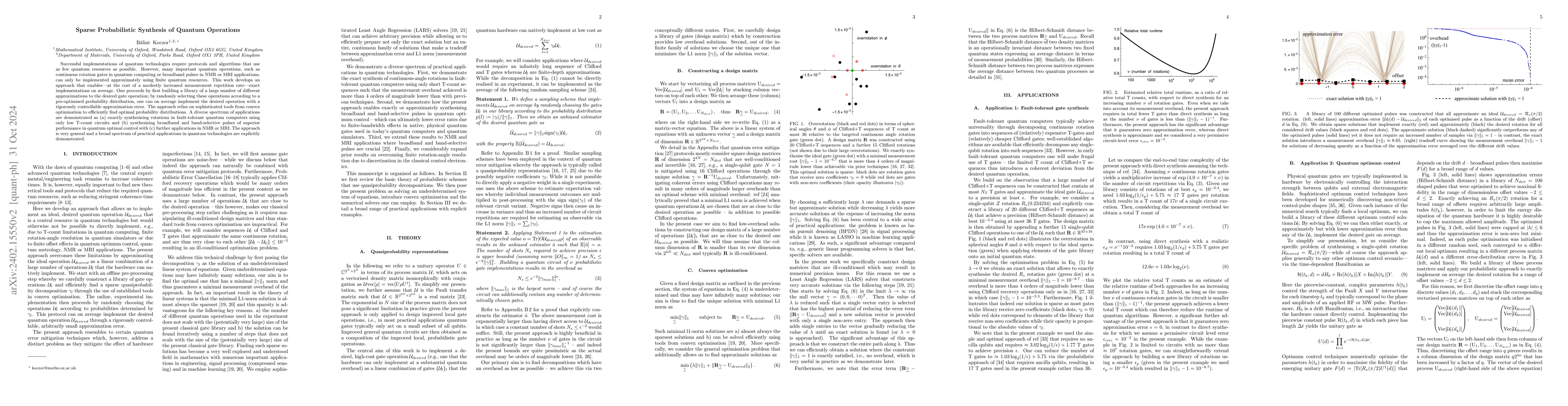 Thumbnail for Sparse Probabilistic Synthesis of Quantum Operations