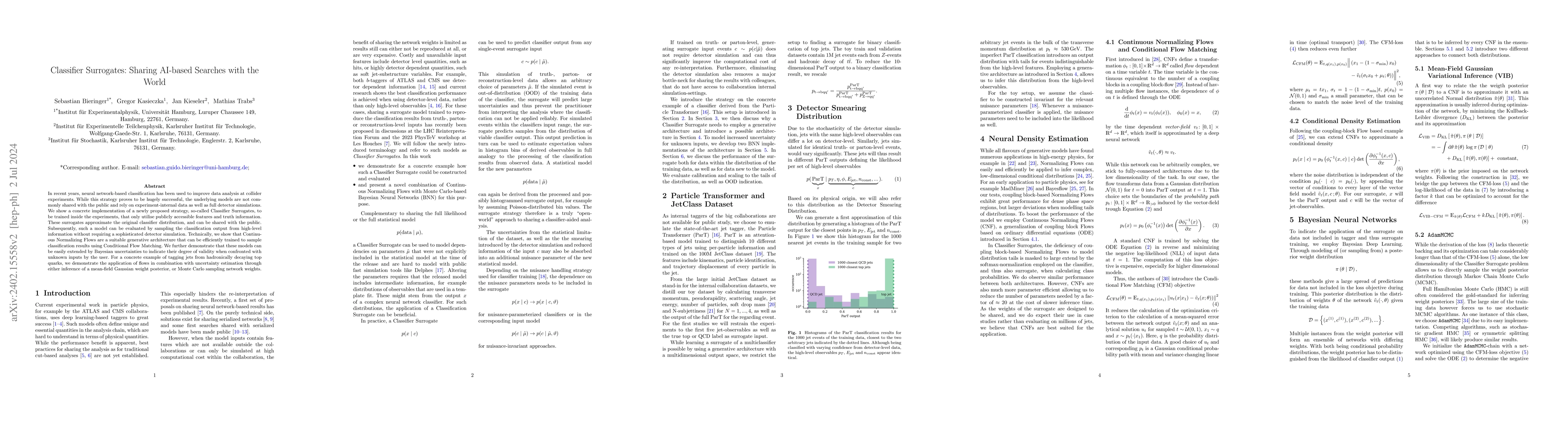 Thumbnail for Classifier Surrogates: Sharing AI-based Searches with the World