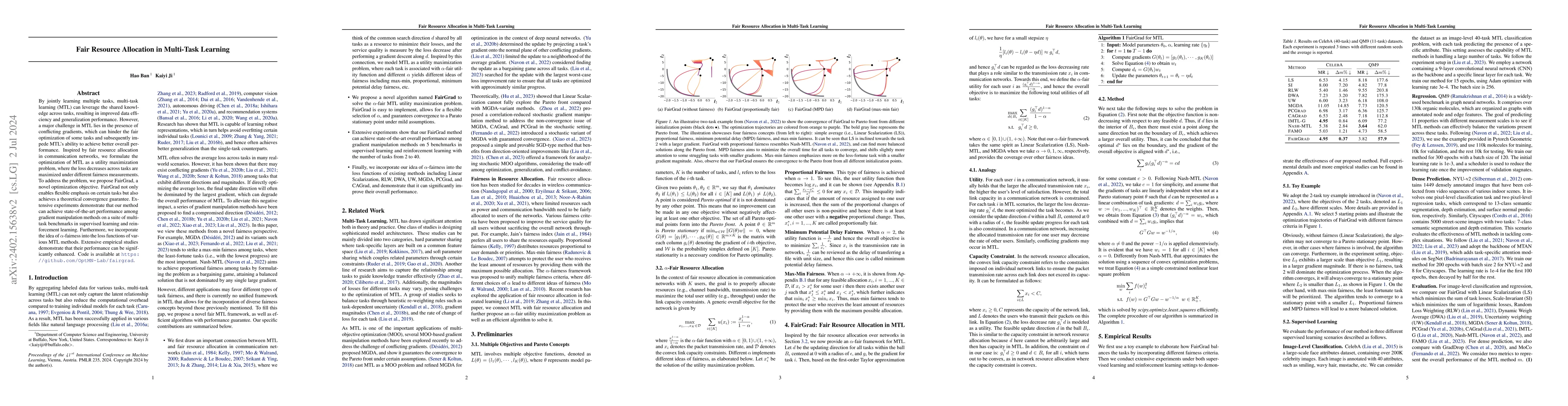 Thumbnail for Fair Resource Allocation in Multi-Task Learning