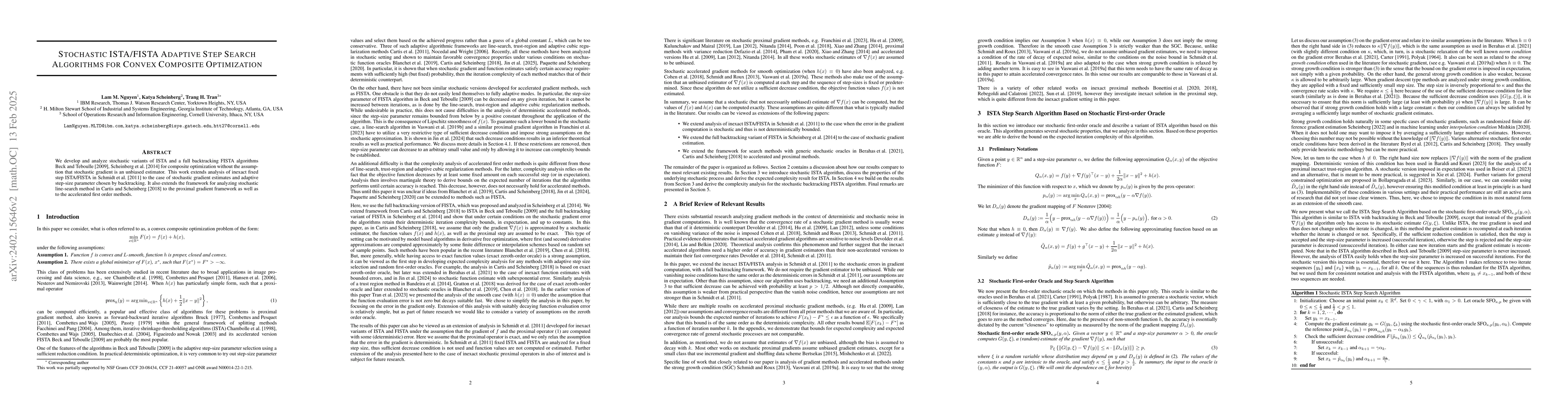 Thumbnail for Stochastic ISTA/FISTA Adaptive Step Search Algorithms for Convex
  Composite Optimization