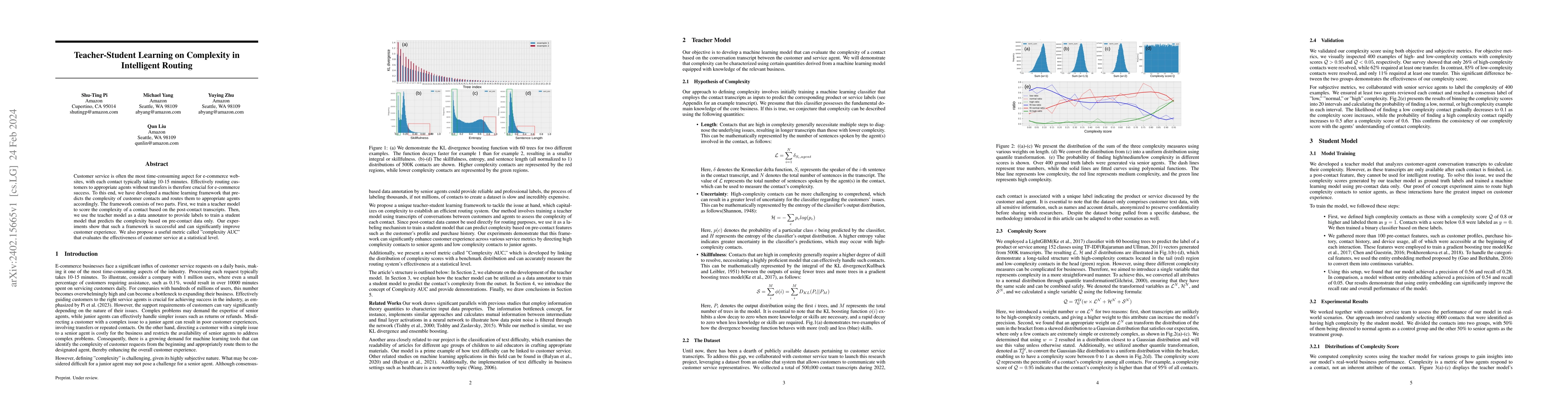 Thumbnail for Teacher-Student Learning on Complexity in Intelligent Routing