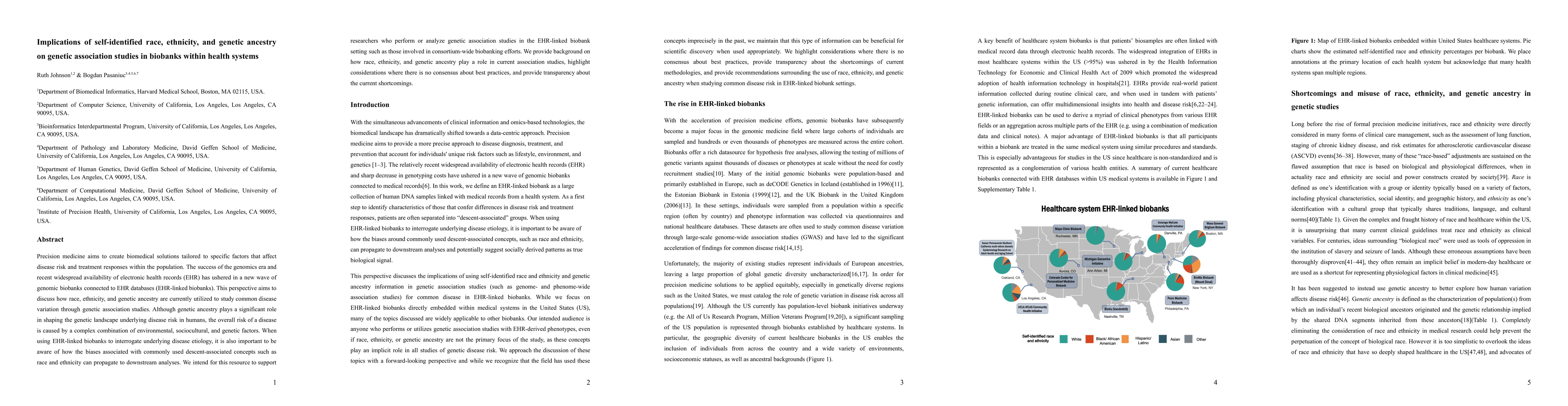 Thumbnail for Implications of self-identified race, ethnicity, and genetic ancestry on
  genetic association studies in biobanks within health systems