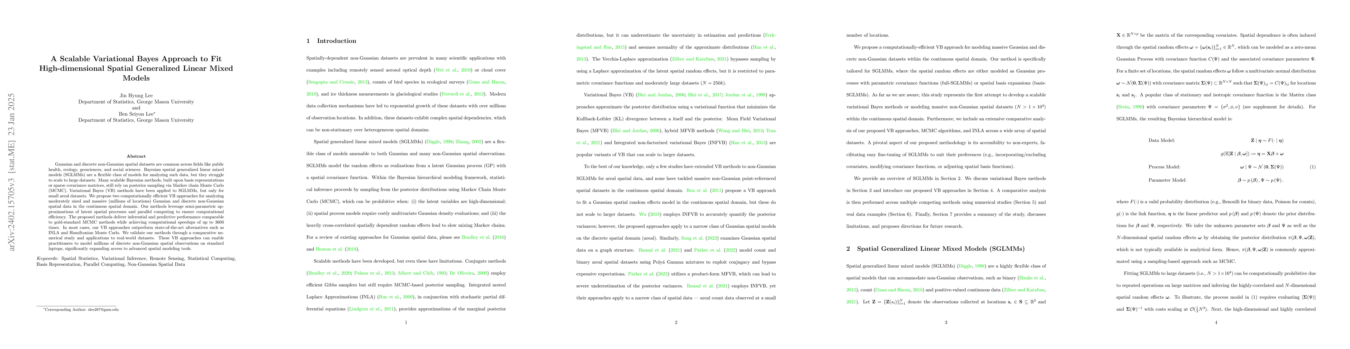 Thumbnail for A Variational Approach for Modeling High-dimensional Spatial Generalized
  Linear Mixed Models