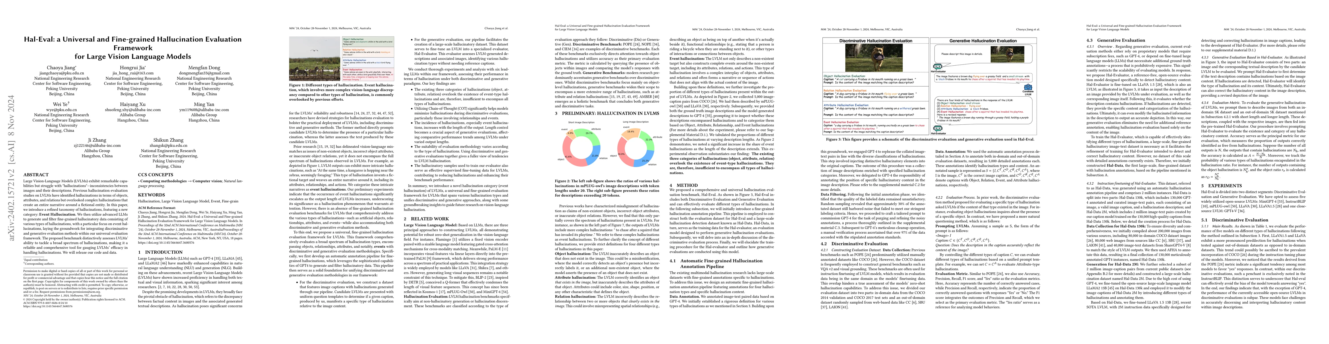 Thumbnail for Hal-Eval: A Universal and Fine-grained Hallucination Evaluation
  Framework for Large Vision Language Models