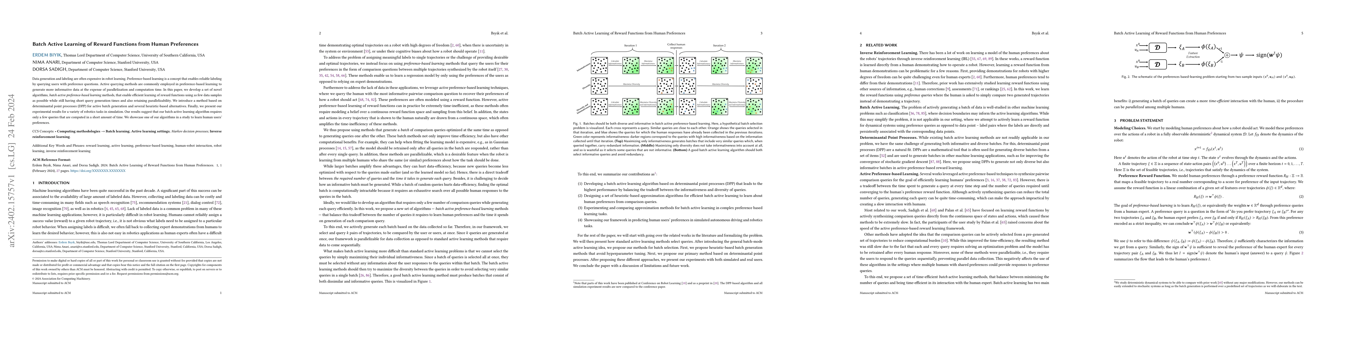 Thumbnail for Batch Active Learning of Reward Functions from Human Preferences