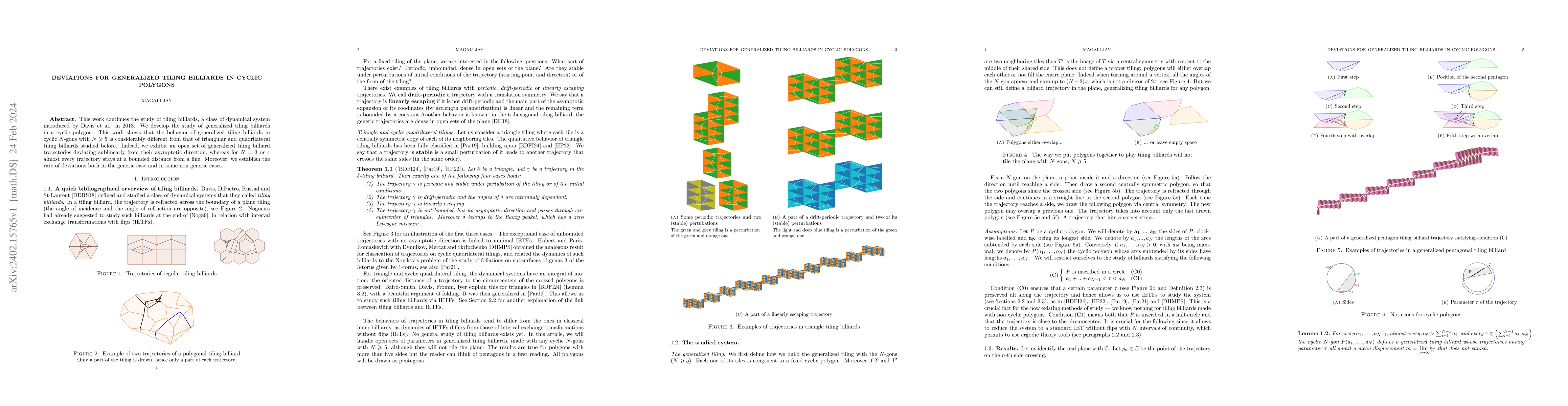 Thumbnail for Deviations for generalized tiling billiards in cyclic polygons