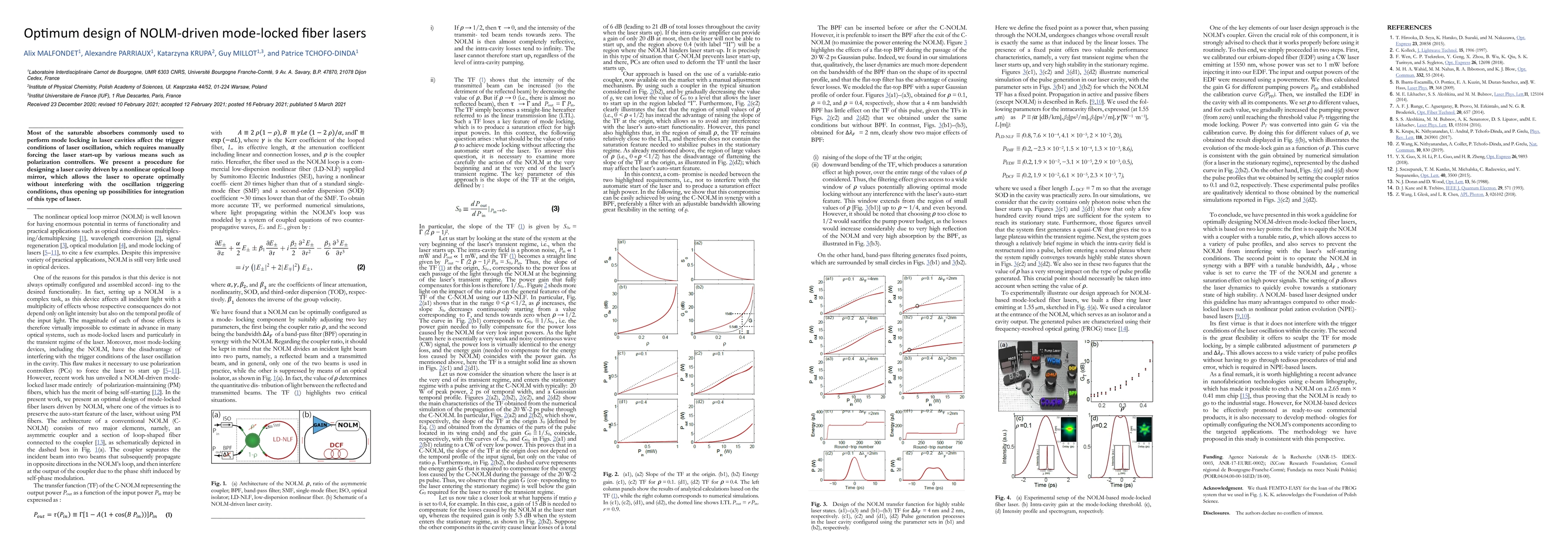 Thumbnail for Optimum design of NOLM-driven mode-locked fiber lasers