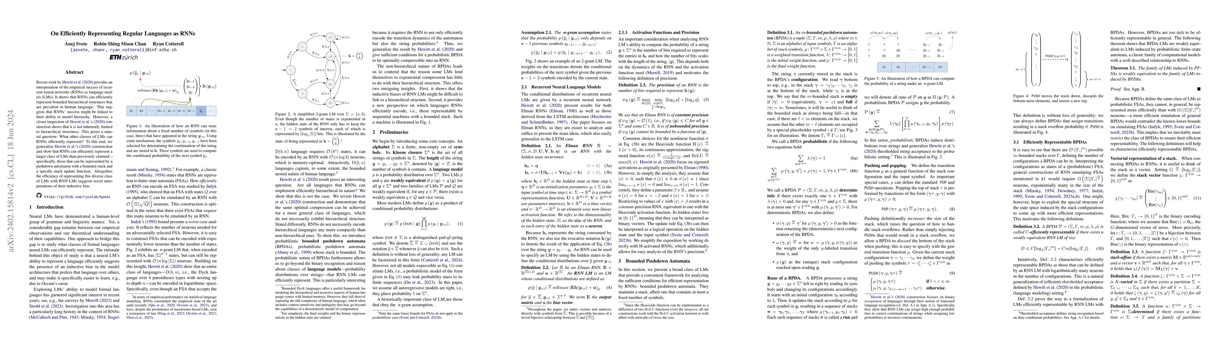 Thumbnail for On Efficiently Representing Regular Languages as RNNs
