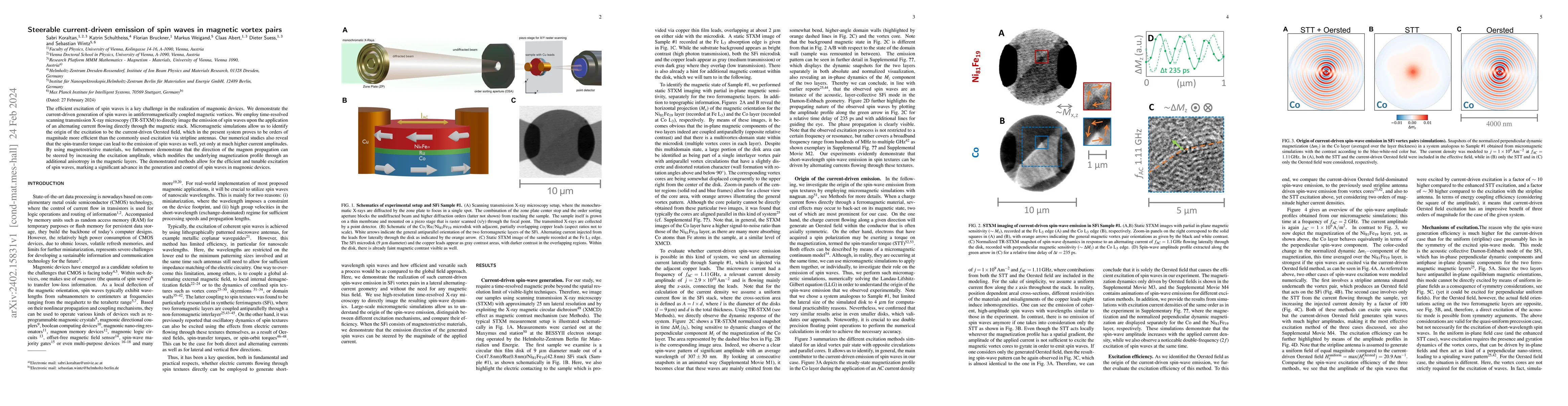 Thumbnail for Steerable current-driven emission of spin waves in magnetic vortex pairs