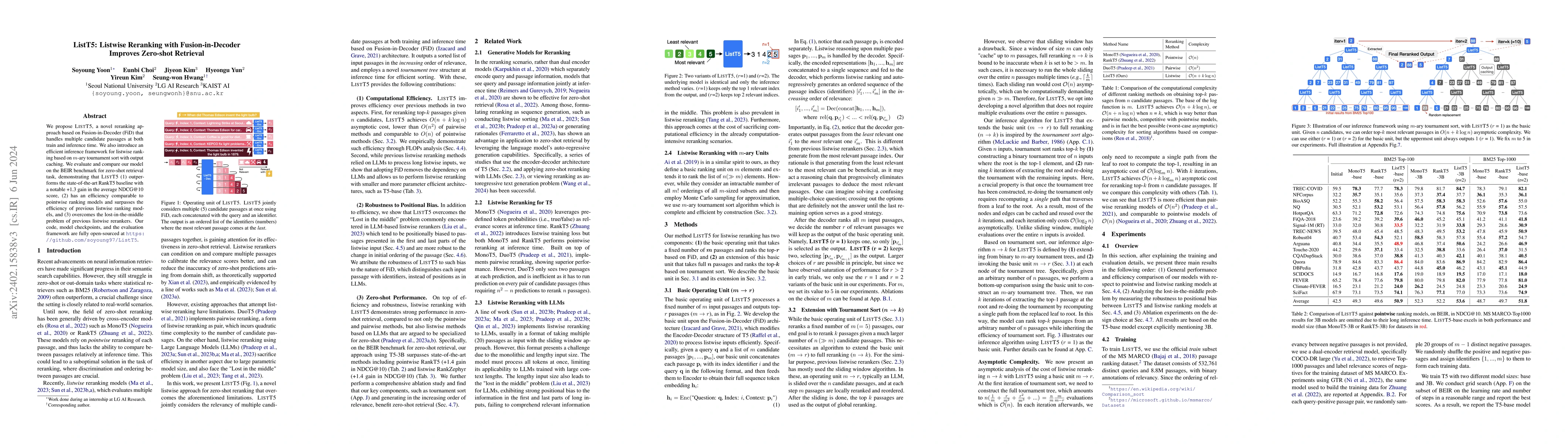 Thumbnail for ListT5: Listwise Reranking with Fusion-in-Decoder Improves Zero-shot
  Retrieval