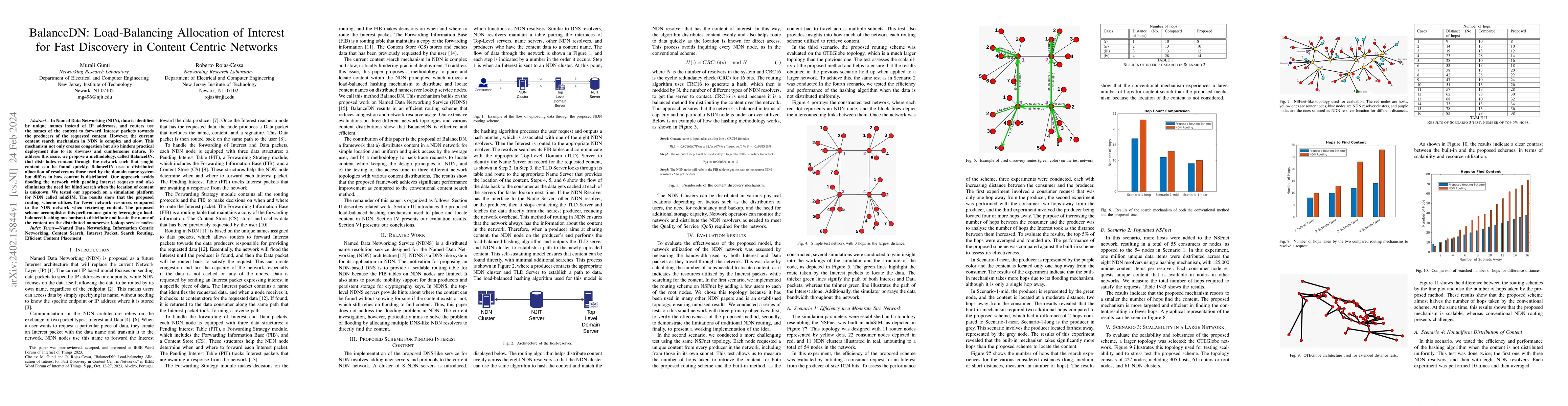Thumbnail for BalanceDN: Load-Balancing Allocation of Interest for Fast Discovery in
  Content Centric Networks