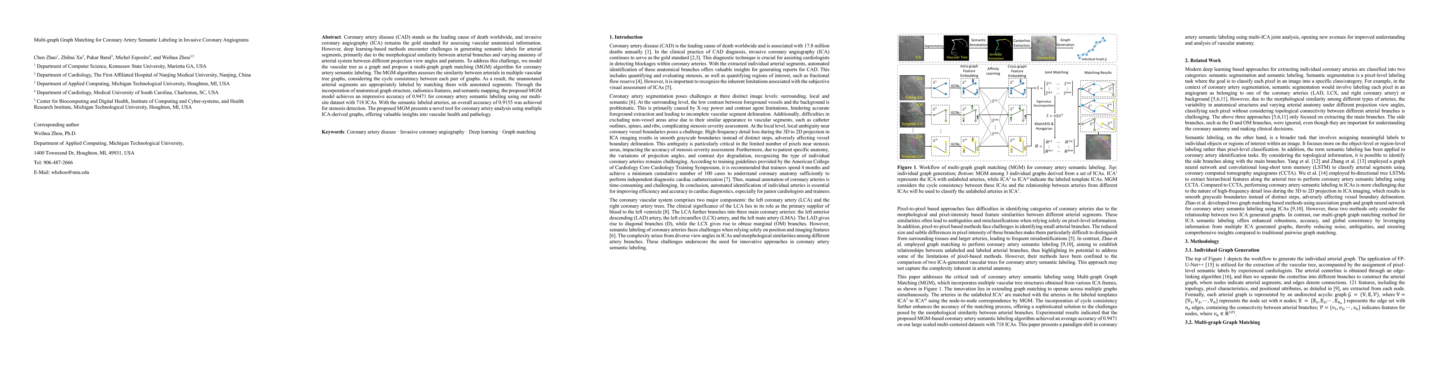 Thumbnail for Multi-graph Graph Matching for Coronary Artery Semantic Labeling