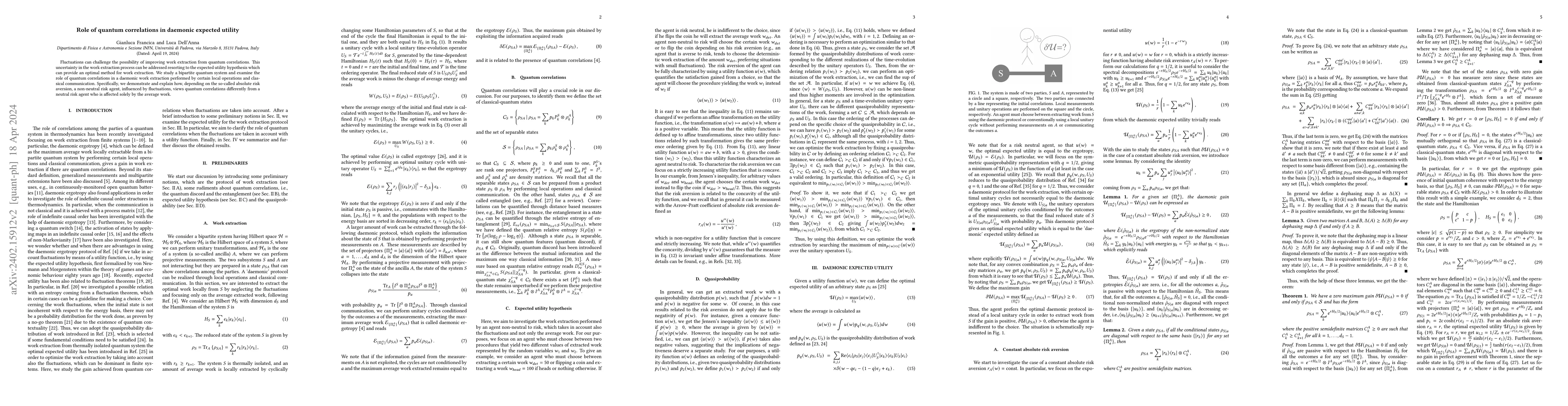 Thumbnail for Role of quantum correlations in daemonic expected utility