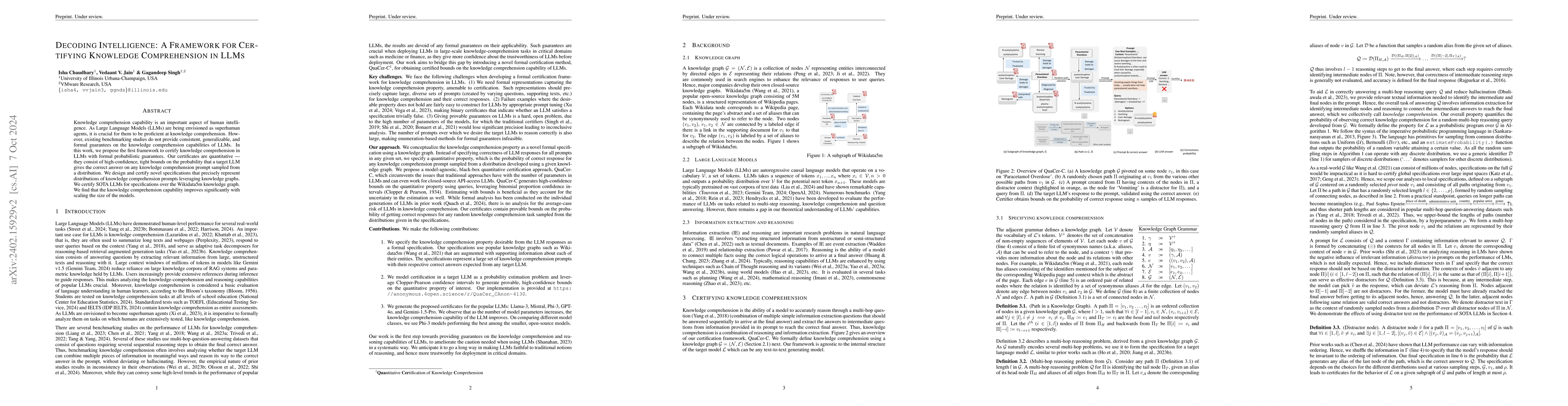 Thumbnail for QuaCer-C: Quantitative Certification of Knowledge Comprehension in LLMs