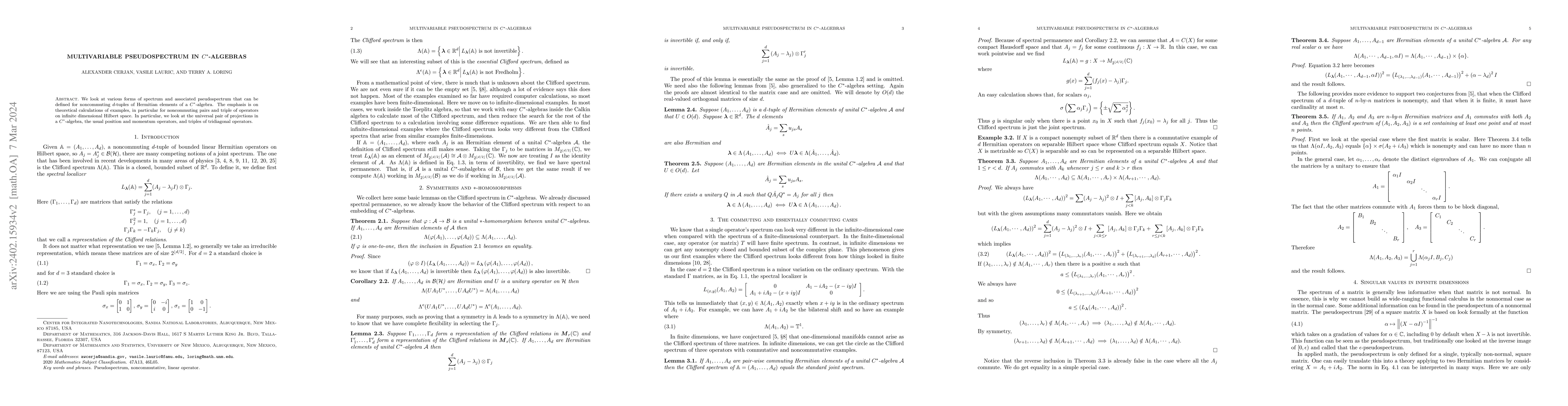 Thumbnail for Multivariable pseudospectrum in $C^*$-algebras