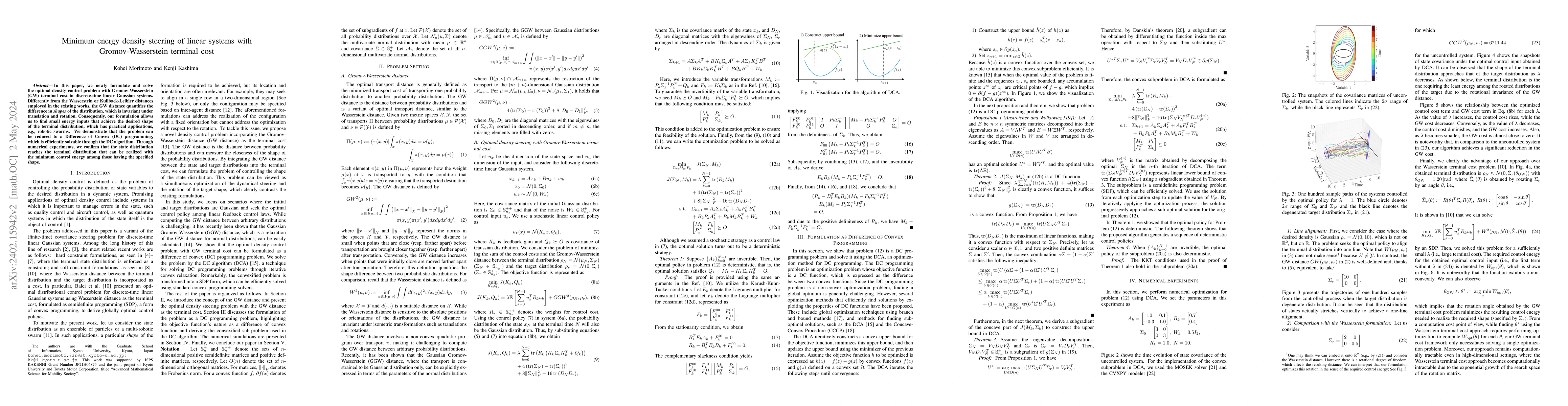 Thumbnail for Minimum energy density steering of linear systems with
  Gromov-Wasserstein terminal cost