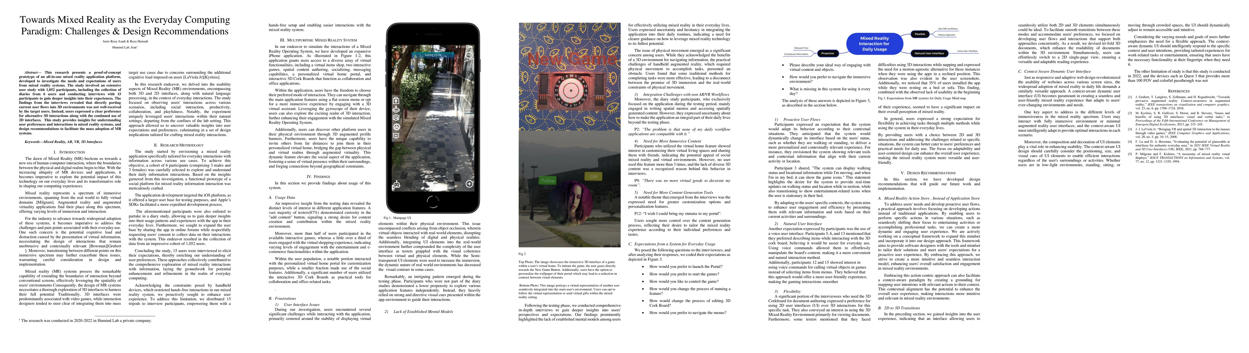 Thumbnail for Towards Mixed Reality as the Everyday Computing Paradigm: Challenges &
  Design Recommendations