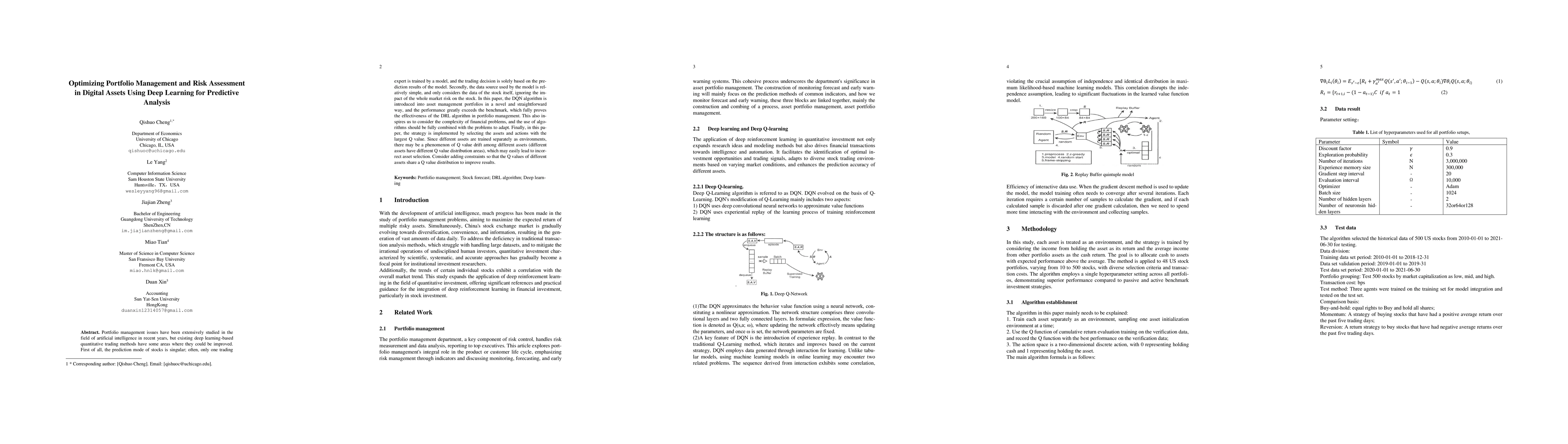 Thumbnail for Optimizing Portfolio Management and Risk Assessment in Digital Assets
  Using Deep Learning for Predictive Analysis
