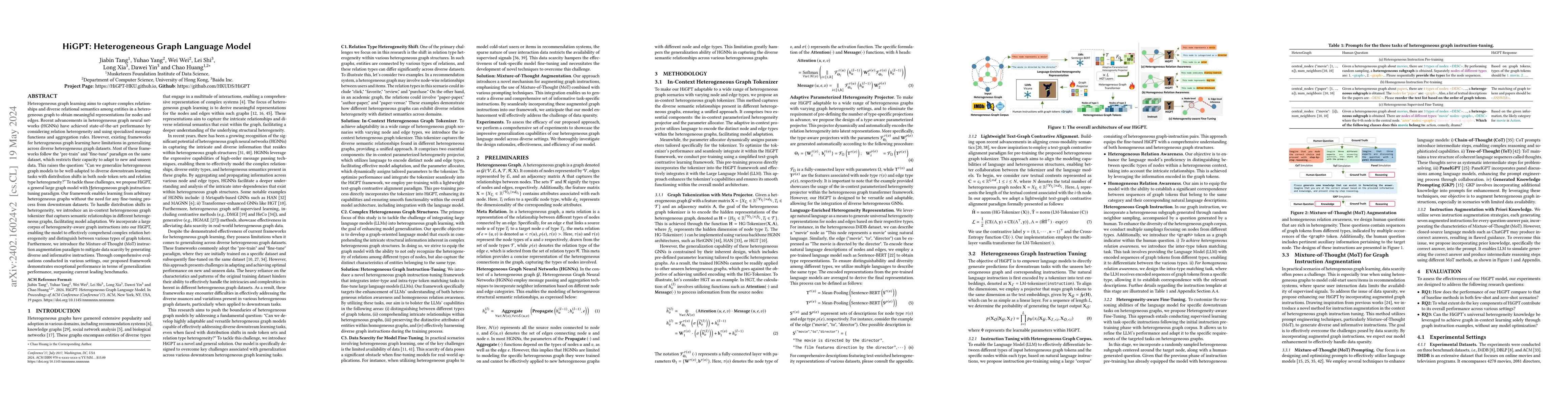 Thumbnail for HiGPT: Heterogeneous Graph Language Model