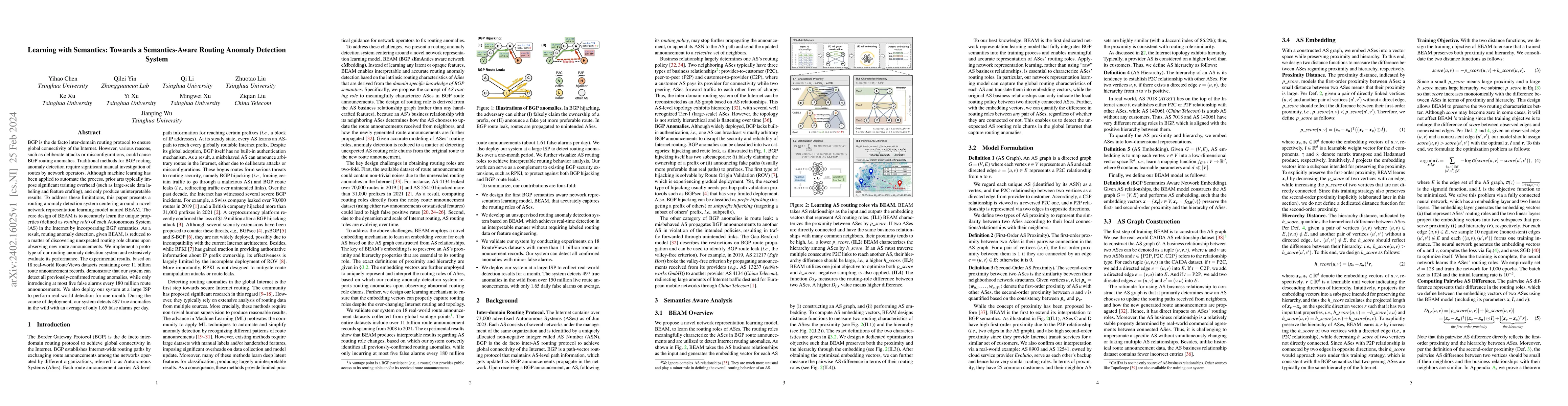 Thumbnail for Learning with Semantics: Towards a Semantics-Aware Routing Anomaly
  Detection System