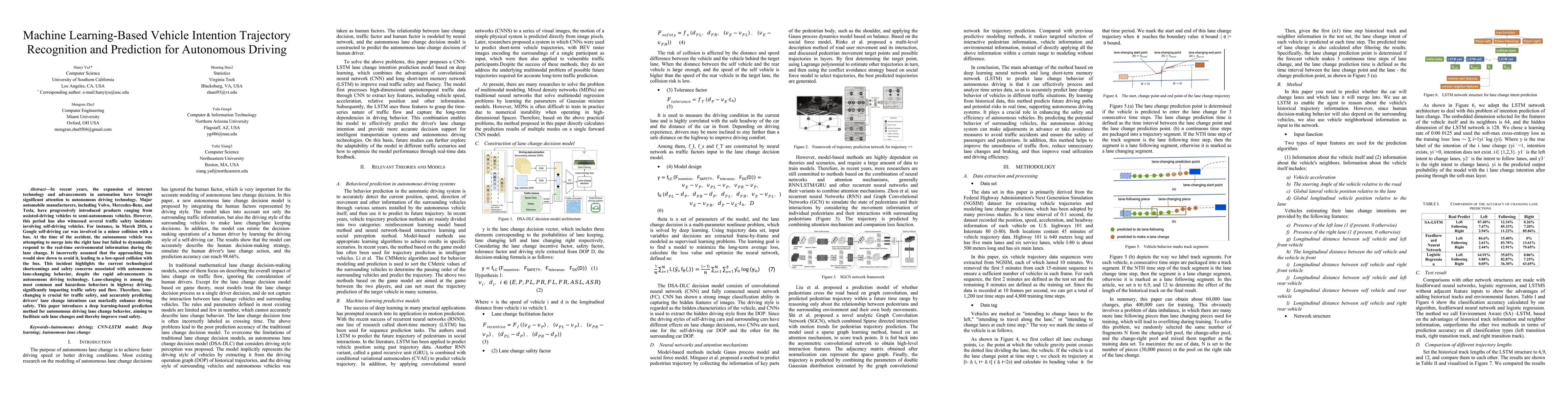 Thumbnail for Machine Learning-Based Vehicle Intention Trajectory Recognition and
  Prediction for Autonomous Driving