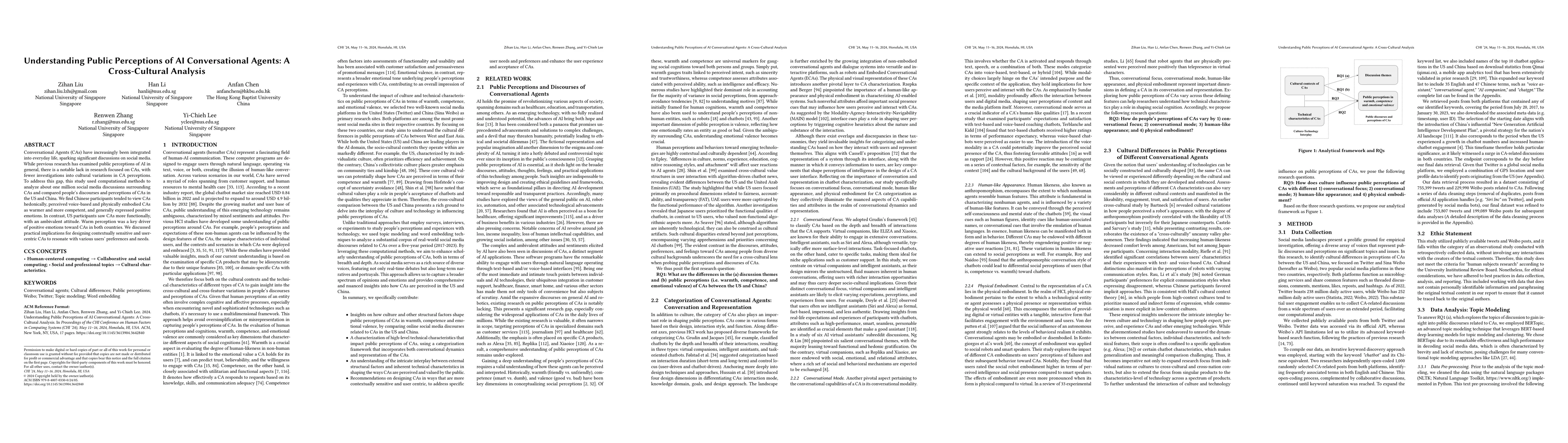 Thumbnail for Understanding Public Perceptions of AI Conversational Agents: A
  Cross-Cultural Analysis