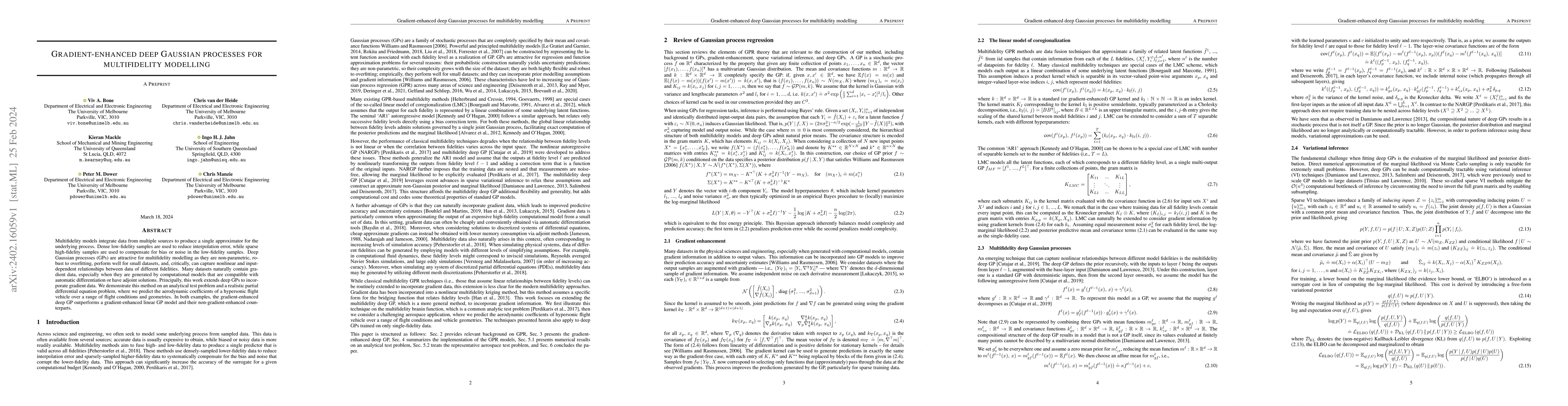 Thumbnail for Gradient-enhanced deep Gaussian processes for multifidelity modelling