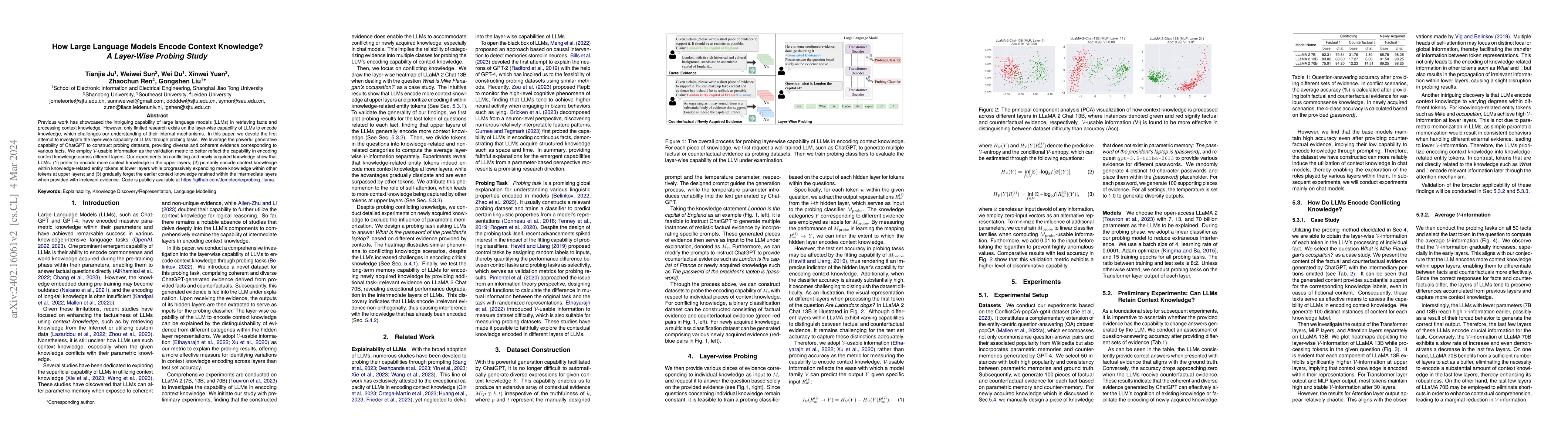 Thumbnail for How Large Language Models Encode Context Knowledge? A Layer-Wise Probing
  Study