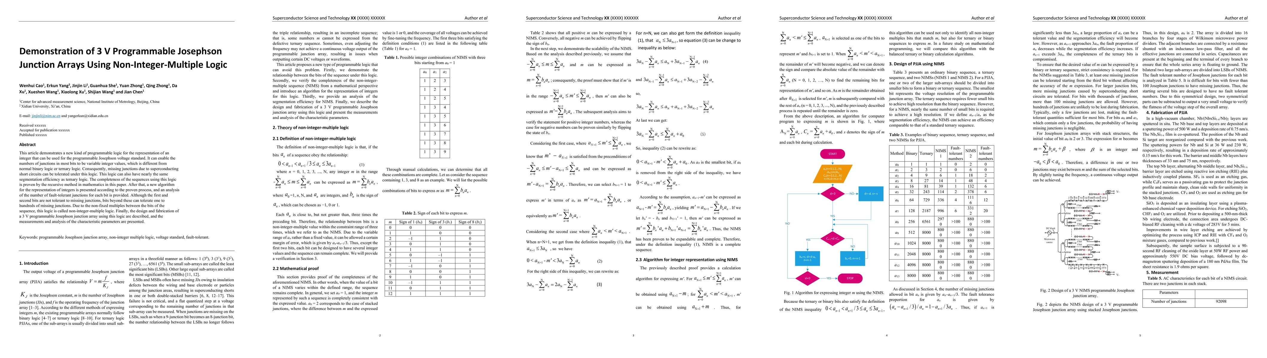 Thumbnail for Demonstration of 3 V Programmable Josephson Junction Arrays Using
  Non-Integer-Multiple Logic
