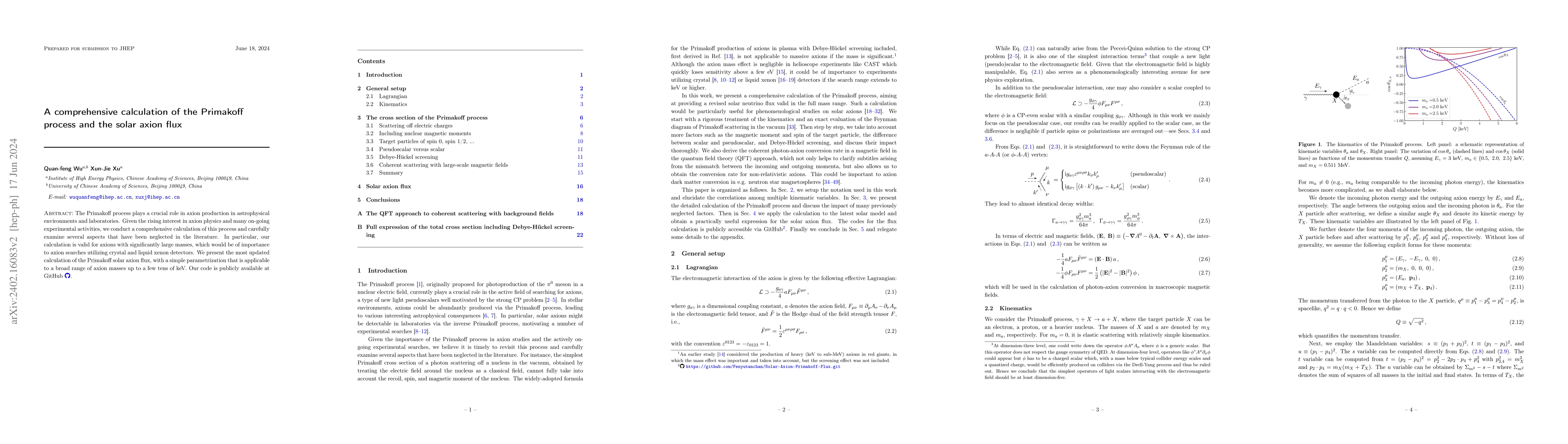 Thumbnail for A comprehensive calculation of the Primakoff process and the solar axion
  flux