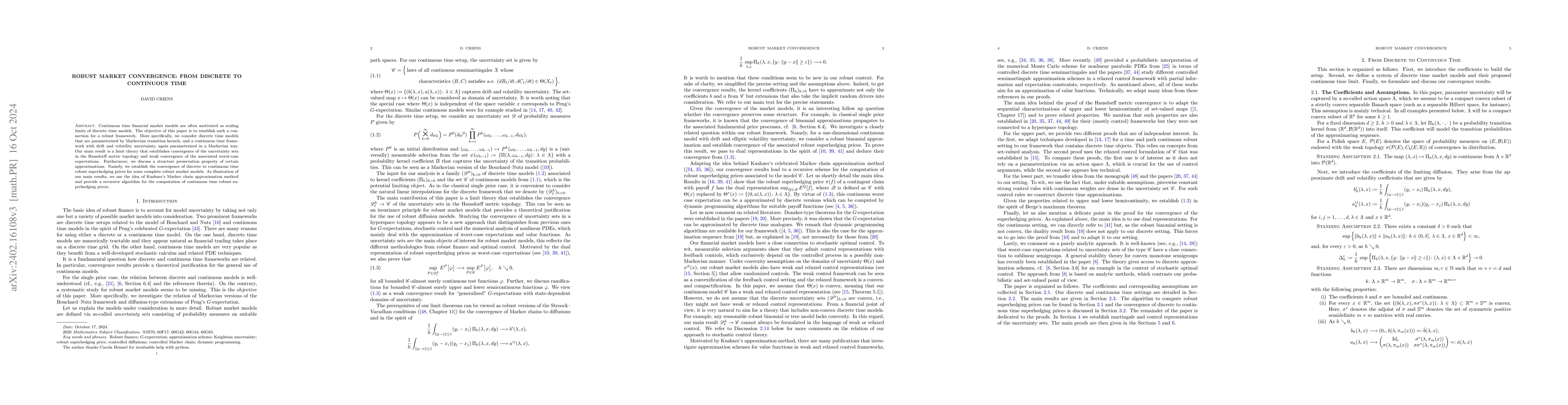 Thumbnail for Robust Market Approximations: From Discrete to Continuous Time