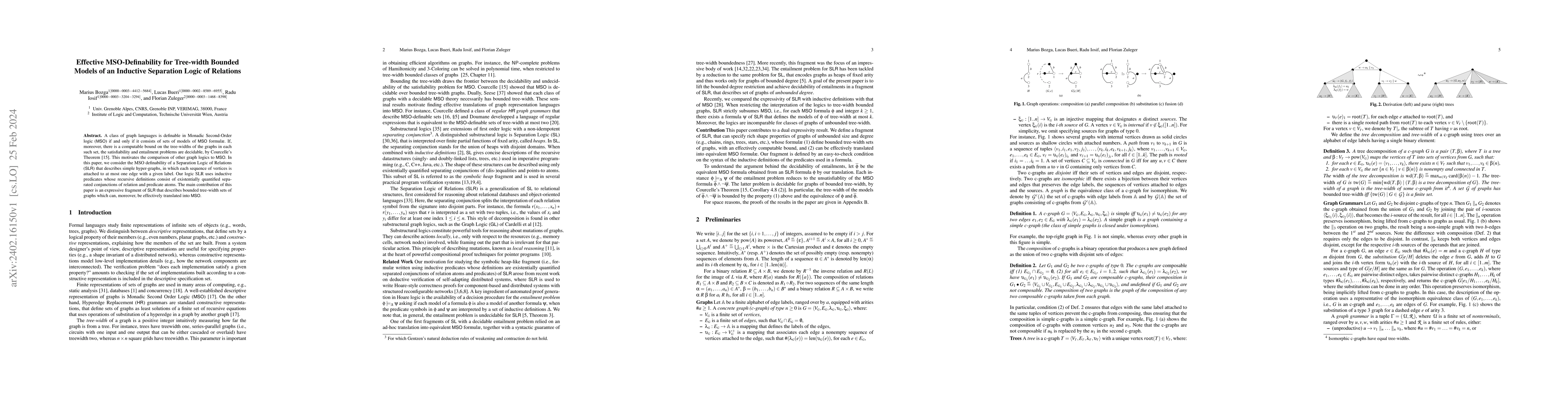 Thumbnail for Effective MSO-Definability for Tree-width Bounded Models of an Inductive
  Separation Logic of Relations